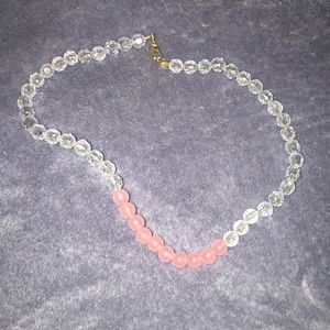 Pink/crystal choker